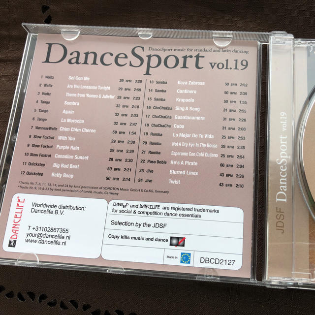 社交ダンス CD DanceSport vol.19 JDSF スポーツ/アウトドアのスポーツ/アウトドア その他(ダンス/バレエ)の商品写真