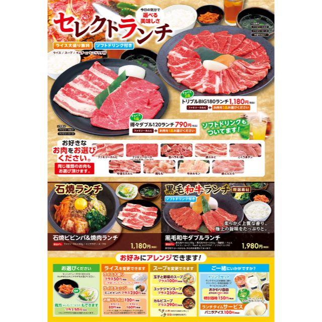 安楽亭 株主優待券 500円券×3枚 ＋ 20％割引券1枚 焼肉 ランチ の通販 by ブランシュ工房｜ラクマ