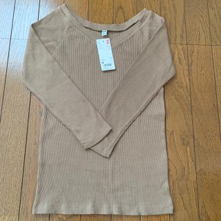 ユニクロ(UNIQLO)のリブ バレエネックT（7分丈） (カットソー(長袖/七分))