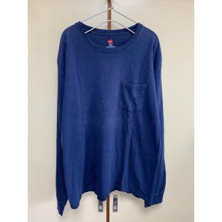 ヘインズ(Hanes)のヘインズ 長袖Tシャツ ネイビー(Tシャツ/カットソー(七分/長袖))