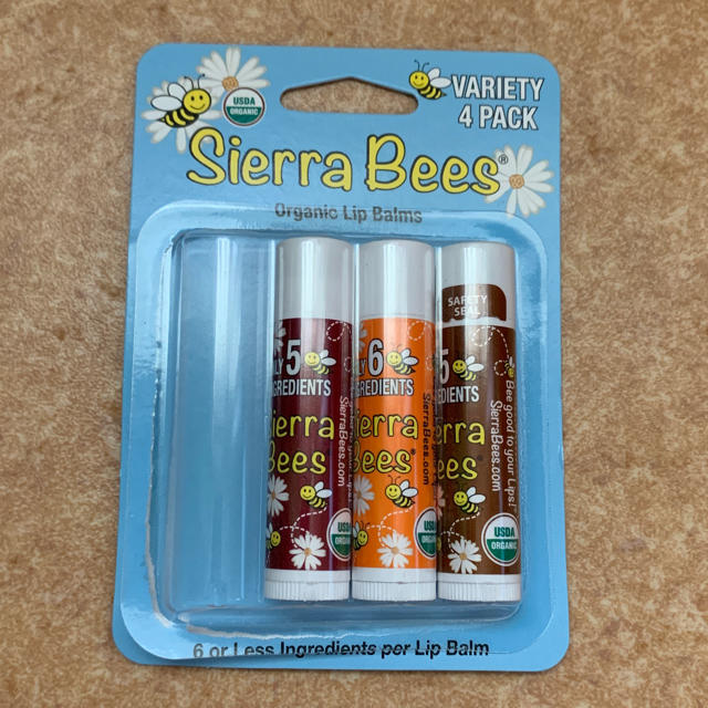 BURT'S BEES(バーツビーズ)のシエラビーズ リップクリーム 3本セット！ コスメ/美容のスキンケア/基礎化粧品(リップケア/リップクリーム)の商品写真