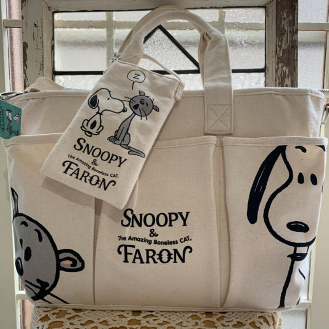 SNOOPY - 《新品 タグ付き》スヌーピー＆ファーロン トートバッグの ...