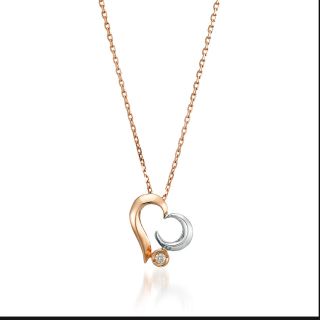 スタージュエリー(STAR JEWELRY)のスタージュエリー K10 ネックレス HEART MOON(ネックレス)