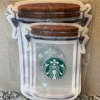 スターバックスコーヒー(Starbucks Coffee)のスターバックス ジッパーバッグ4枚(日用品/生活雑貨)