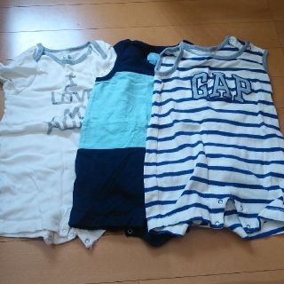 ベビーギャップ(babyGAP)のbaby　gap　ベビー　ギャップ　ロンパース　　3点セット(ロンパース)