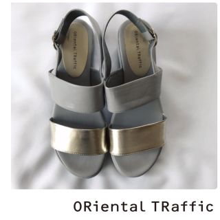 オリエンタルトラフィック(ORiental TRaffic)の【未使用】オリエンタルトラフィック バックストラップサンダル グレー(サンダル)