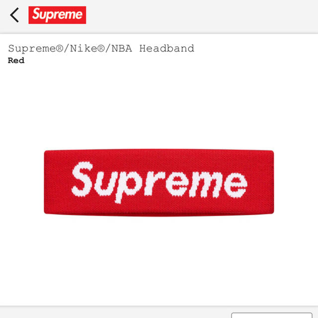 Supreme(シュプリーム)のSupreme / NBA ヘアバンド赤 メンズのアクセサリー(バングル/リストバンド)の商品写真