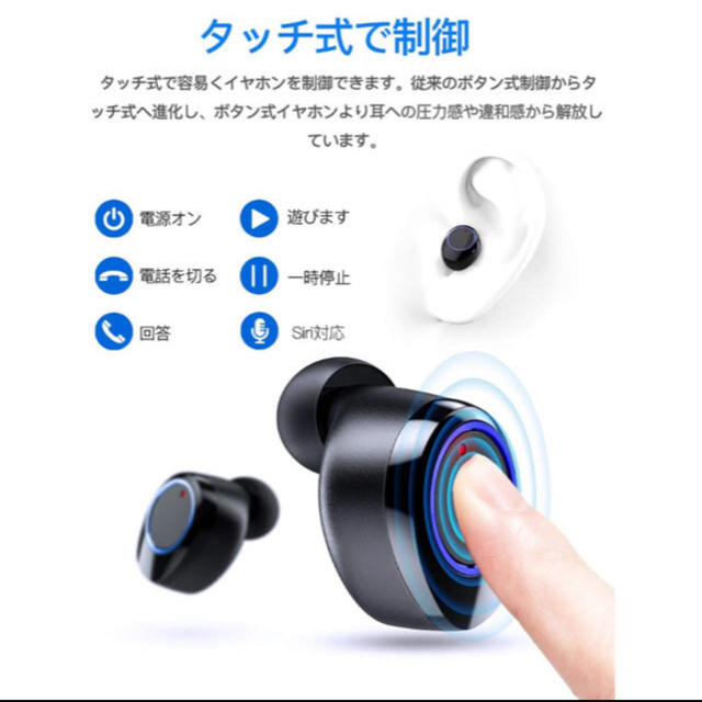 【2020進化版 LEDディスプレイ Bluetooth イヤホン 超大容量】 スマホ/家電/カメラのオーディオ機器(ヘッドフォン/イヤフォン)の商品写真
