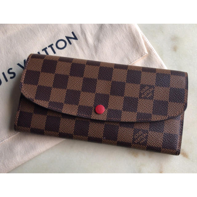 LOUIS VUITTON(ルイヴィトン)のルイヴィトン ダミエ  エミリー N63544 フラップ長財布 2018年製  レディースのファッション小物(財布)の商品写真