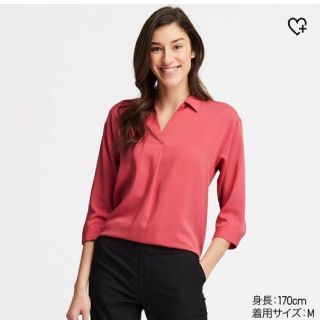 ユニクロ(UNIQLO)の完売品レーヨンスキッパーブラウス(シャツ/ブラウス(半袖/袖なし))