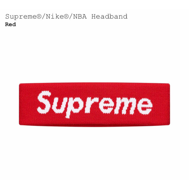 Supreme(シュプリーム)のSupreme Nike NBA Headband ヘッドバンド red レディースのヘアアクセサリー(ヘアバンド)の商品写真