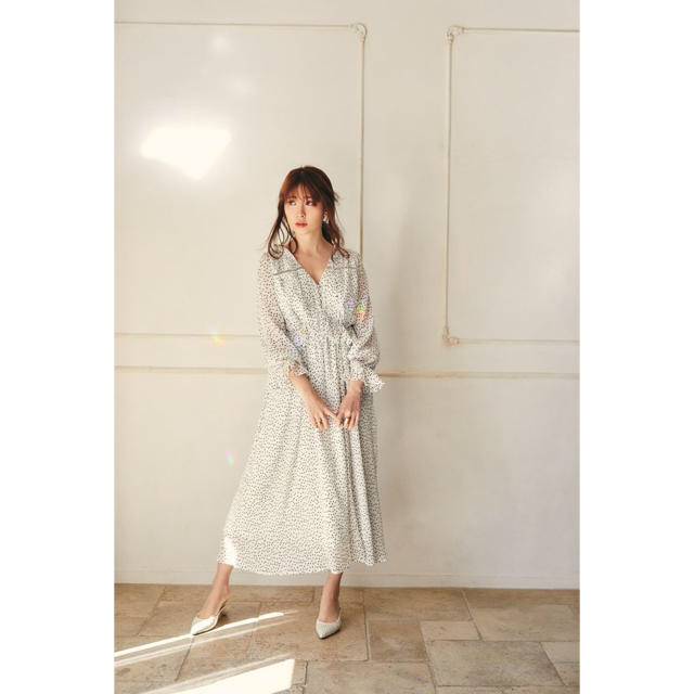 人気満点 ハーリップトゥLyon Polka-Dot Long Dressドットワンピース 人気満点 ハーリップトゥLyon Polka-Dot Long Dressドットワンピース