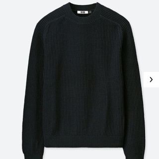 Uniqlo U(ユニクロユー)コットンクルーネックセーター 黒 M 送料無料