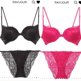 ラヴィジュール(Ravijour)のBASIC LACE(ブラ&ショーツセット)