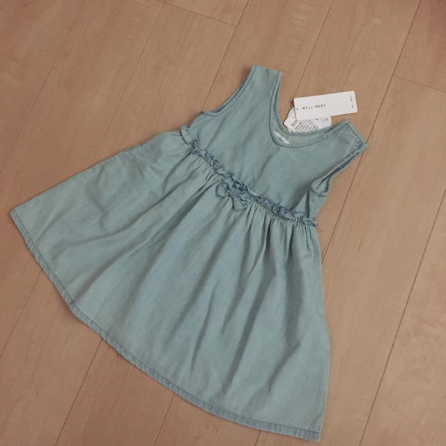 WILL MERY(ウィルメリー)の新品タグ付き WILL MERY  Vネックワンピース キッズ/ベビー/マタニティのキッズ服女の子用(90cm~)(ワンピース)の商品写真