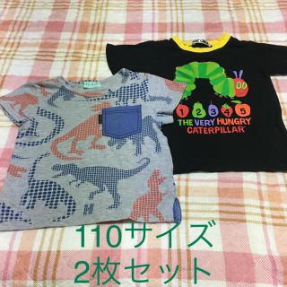 ハッカキッズ(hakka kids)のハッカキッズ  はらぺこあおむし 半袖 ２枚セット 110 100 (Tシャツ/カットソー)