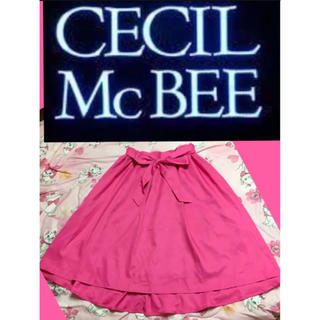 セシルマクビー(CECIL McBEE)の完売♡セシルマクビー CECIL Mc BEE ピンク テール スカート レディ(ひざ丈スカート)
