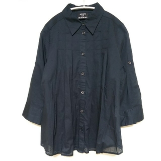 ナイスクラップ(NICE CLAUP)のシアータックシャツ ブラック(シャツ/ブラウス(長袖/七分))