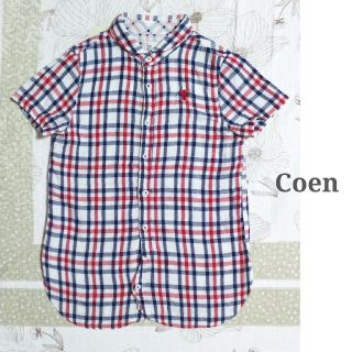 コーエン(coen)のcoen 子供服 チェックシャツ 半袖 ガーゼ コットン(ブラウス)