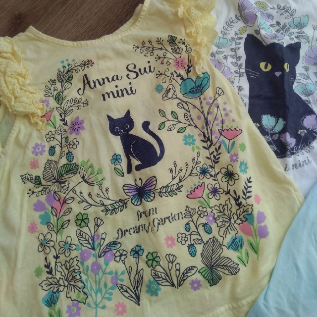 ANNA SUI mini(アナスイミニ)のアナスイミニ　ネコTシャツセット　120 キッズ/ベビー/マタニティのキッズ服女の子用(90cm~)(Tシャツ/カットソー)の商品写真