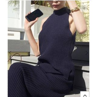 アパルトモンドゥーズィエムクラス(L'Appartement DEUXIEME CLASSE)のL’Appartement  Americansleeve RIB KNIT◆(カットソー(半袖/袖なし))