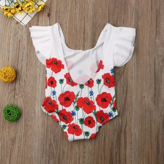 babyGAP(ベビーギャップ)の【再入荷】フリル⋈FLOWER水着 キッズ/ベビー/マタニティのキッズ服女の子用(90cm~)(水着)の商品写真