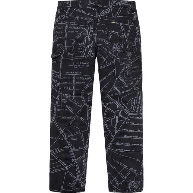 HYSTERIC GLAMOUR ヒョウ柄 ナイロン混 ペインターパンツ S HYSTERIC GLAMOUR ヒョウ柄 ナイロン混 ペインターパンツ S