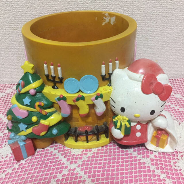 【在庫あり】 ハローキティ - ハローキティジオラマ陶器プランター植木鉢✨✨ キャラクターグッズ