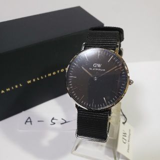 ダニエルウェリントン(Daniel Wellington)のA-52新品36mm❤ダニエルウェリントン♥(黒)NATOベルト♥送料無料(腕時計(アナログ))