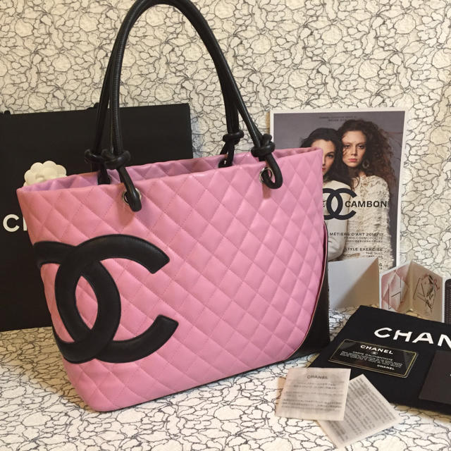 CHANEL 美品 カンボンライン ラージ トートバッグ