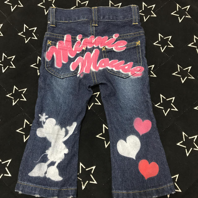 ミニーマウス(ミニーマウス)のディズニー ミニーデニムパンツ キッズ/ベビー/マタニティのキッズ服女の子用(90cm~)(パンツ/スパッツ)の商品写真