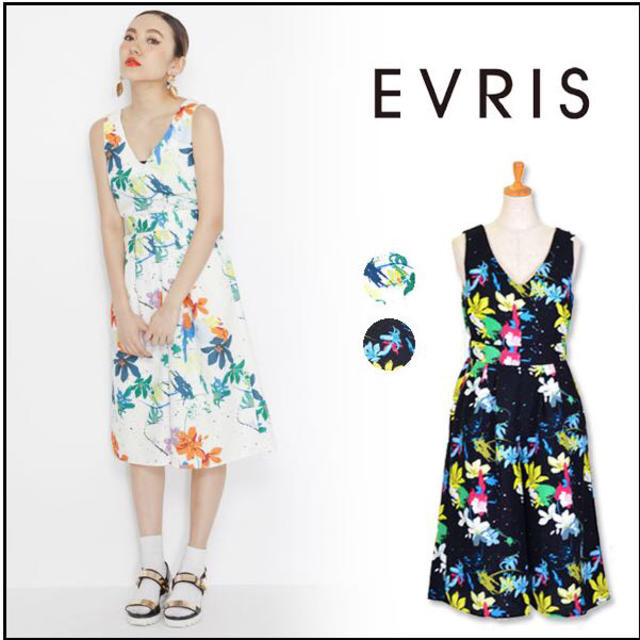 EVRIS(エヴリス)のEVRIS 花柄オールインワン レディースのパンツ(オールインワン)の商品写真