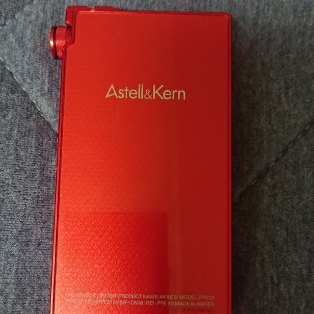 iriver(アイリバー)のastell&kern ak100ii red hot 箱付き pc接続認識 スマホ/家電/カメラのオーディオ機器(ポータブルプレーヤー)の商品写真