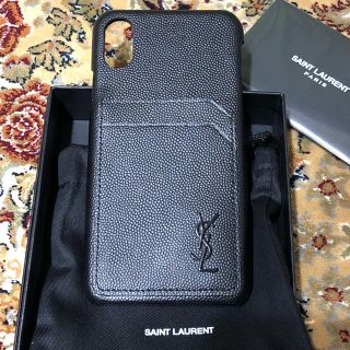 サンローラン(Saint Laurent)の新品 正規品 サンローラン YSL ロゴ付き スマホケース iPhoneX/XS(iPhoneケース)