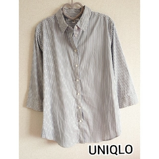 ユニクロ(UNIQLO)のユニクロ ストライプ シャツ トップス レディース XL(シャツ/ブラウス(長袖/七分))