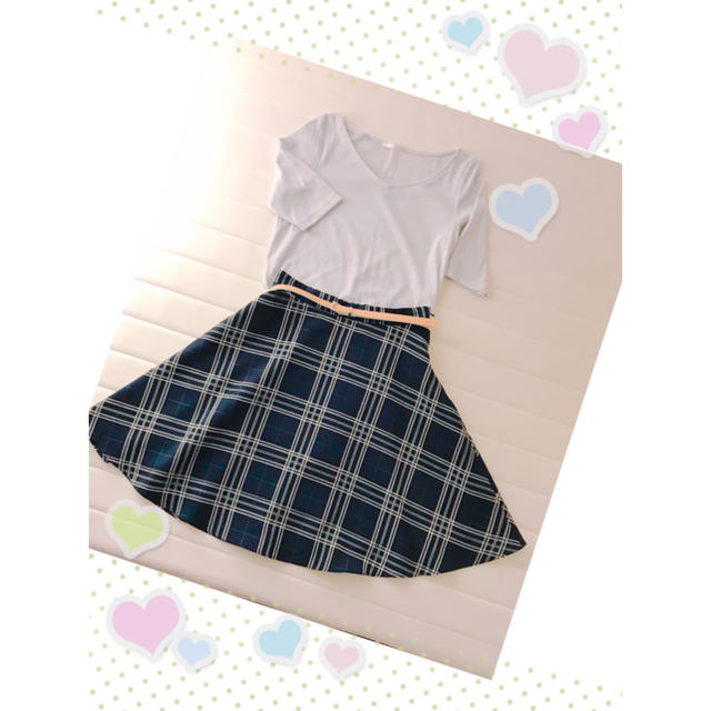ViS(ヴィス)の【モテコーデセットA】　GU　×　ViS レディースのスカート(ひざ丈スカート)の商品写真