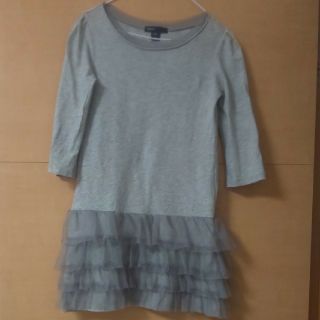 ギャップキッズ(GAP Kids)のgap 130 女児 ワンピース グレー キラキラ  チュール(ワンピース)