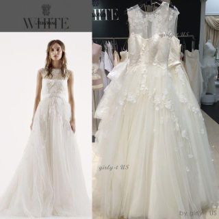 ヴェラウォン(Vera Wang)の新品・入手困難☆White by Vera Wang☆ イリュージョン ドレス(ウェディングドレス)