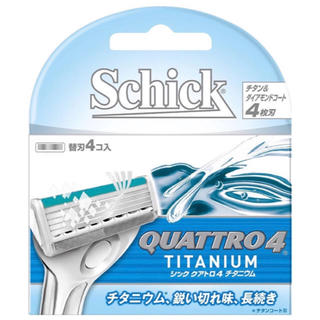 替刃4個【新品送料込】Schick QUATTRO4 チタニウム(メンズシェーバー)