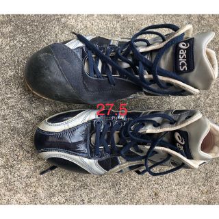 スパイク アシックス オーダー 紺 シルバー 27.5 ハイカット スパイク アシックス オーダー 紺 シルバー 27.5 ハイカット