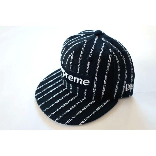 サイズ73/4！19Supreme Text Stripe New Eraメンズ