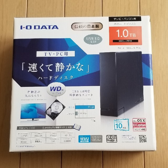 IODATA(アイオーデータ)のI-O DATA　HDD 1TB スマホ/家電/カメラのテレビ/映像機器(テレビ)の商品写真