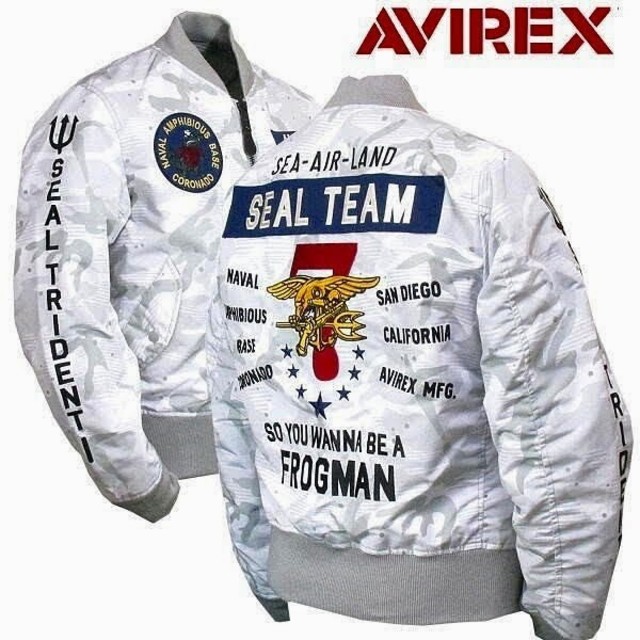 AVIREX(アヴィレックス)のLIGHT MA-1 SEAL TEAM7 WHITE CAMO メンズのジャケット/アウター(フライトジャケット)の商品写真