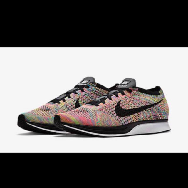 靴/シューズNIKE FLYKNIT RACER rainbow 26.5