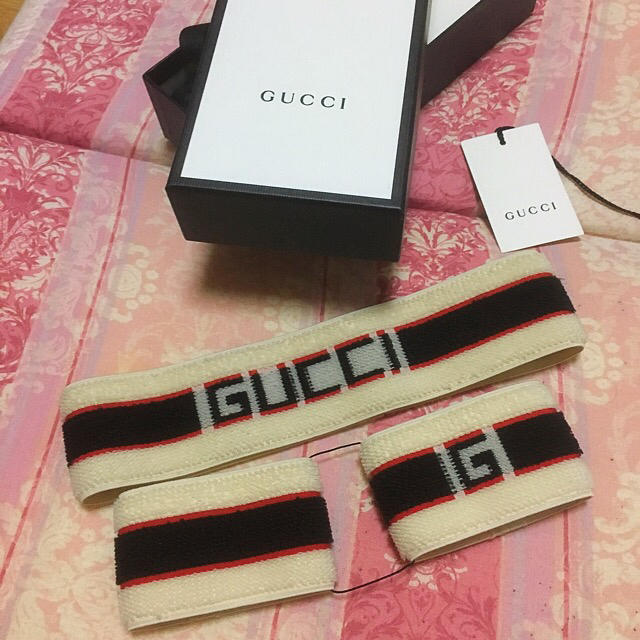 グッチ GUCCI 正規品 ヘアバンド リストバンド セット-