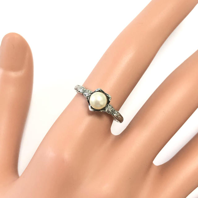 MIKIMOTO(ミキモト)のMikimoto ミキモト シルバー SILVER パール 真珠 リング 指輪 レディースのアクセサリー(リング(指輪))の商品写真