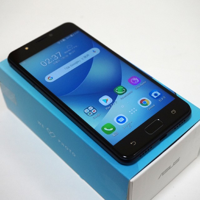 ネイビーブラックディスプレイ美品 SIMフリー ZenFone4 Max (ZC520KL) ブラック