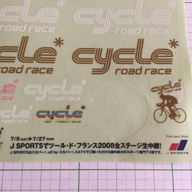 J SPORTS サイクルロードレース 透明 ステッカー ツールドフランス スポーツ/アウトドアの自転車(その他)の商品写真