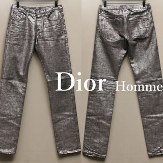 DIOR HOMME シルバーコーティング デニムパンツ 31