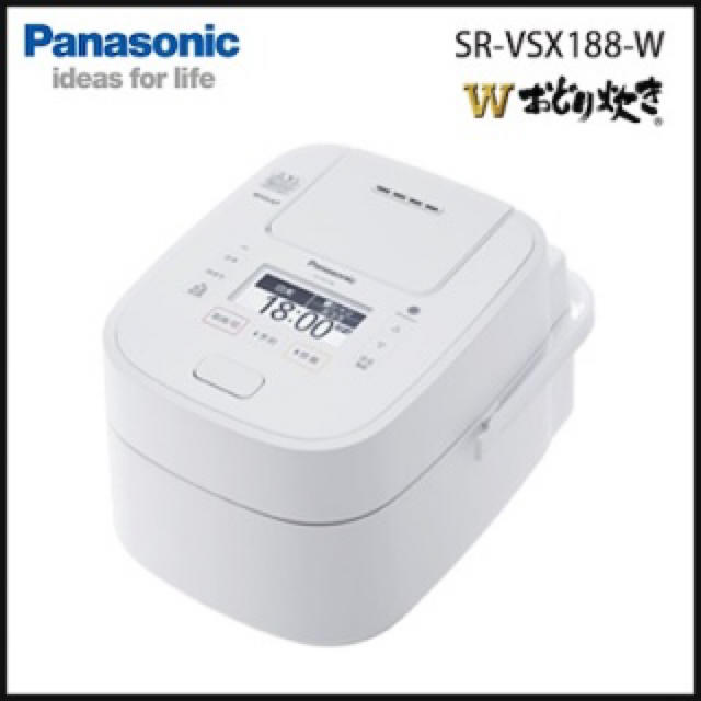 Panasonic - パナソニック 炊飯器 1升 圧力IH式 Wおどり炊き SR-VSX188-W